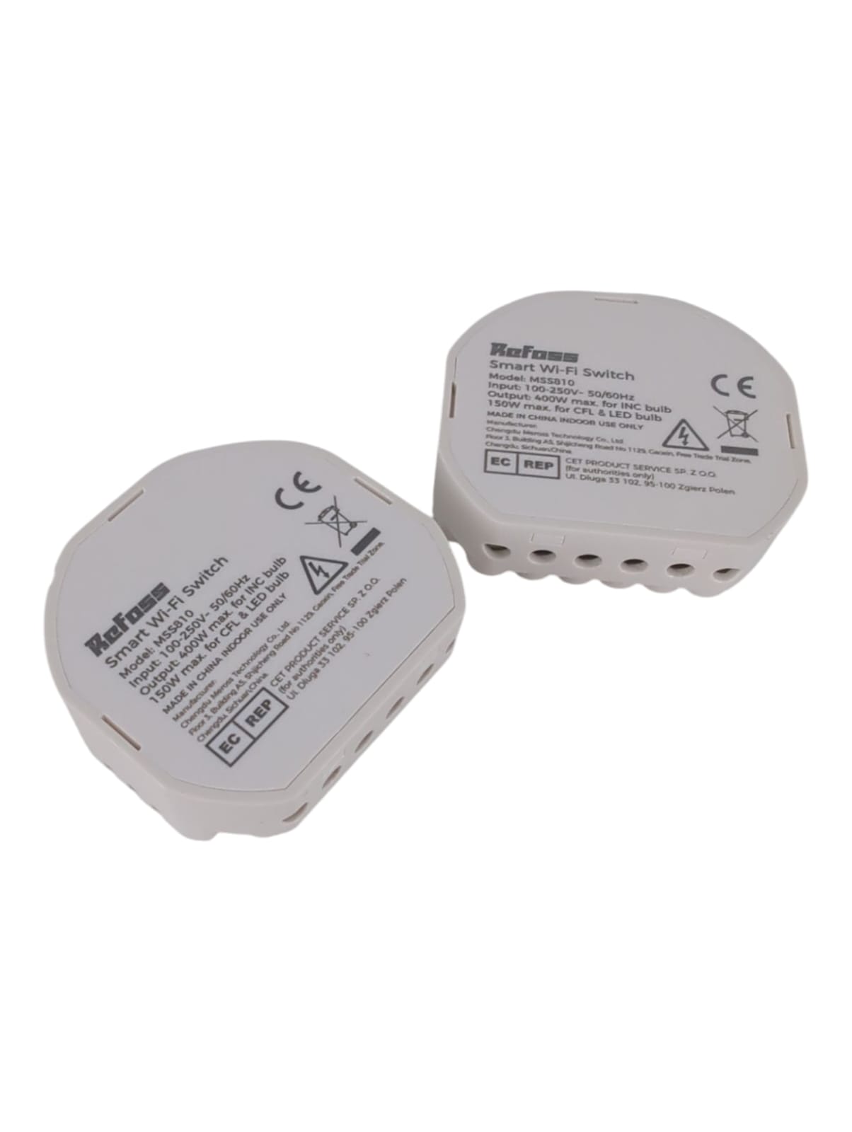 Refoss Mini Smart Light Switch HomeKit 2.4GHz 250V 10A