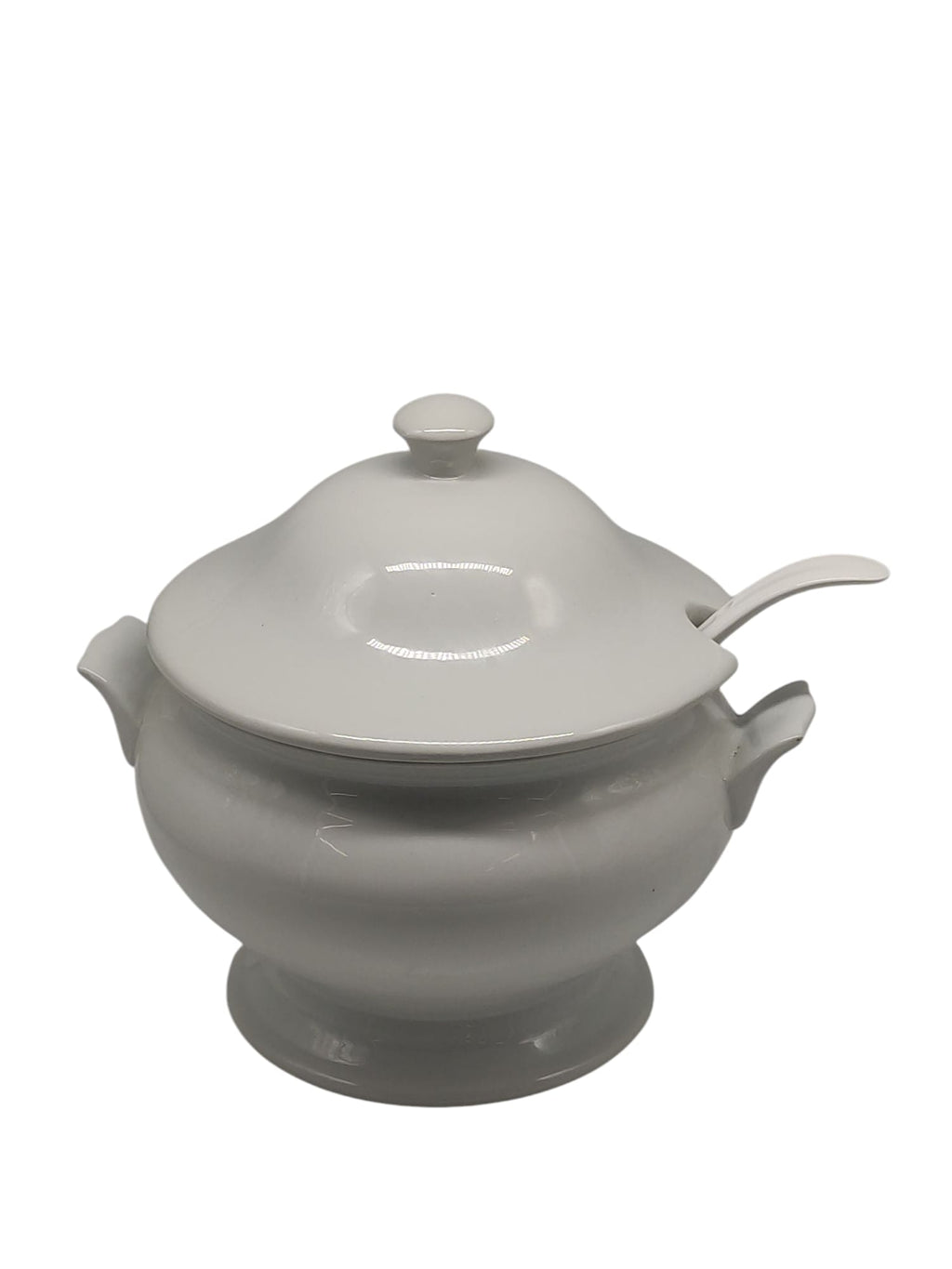 Olympia Whiteware Suppenschüssel mit Kelle 2,5L 227x250 mm