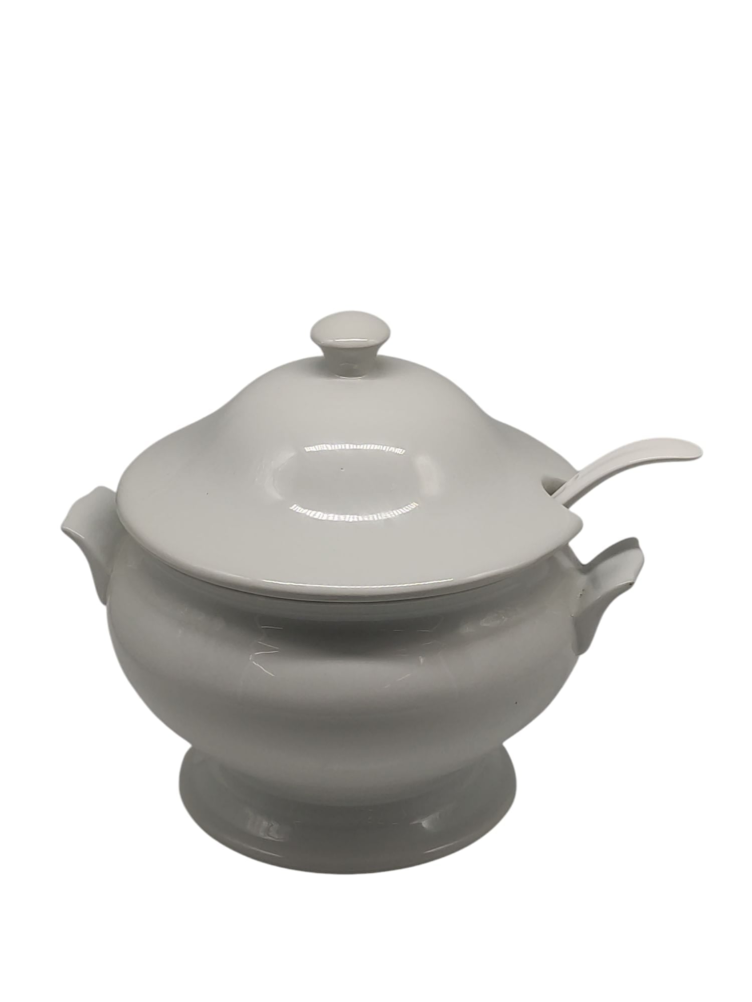 Olympia Whiteware Suppenschüssel mit Kelle 2,5L 227x250 mm