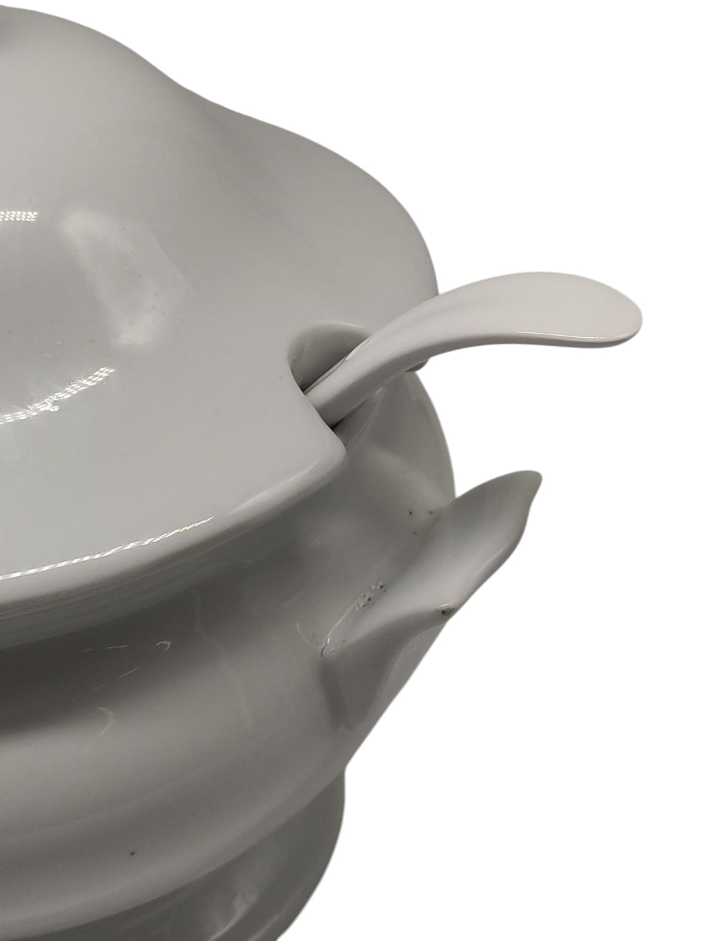 Olympia Whiteware Suppenschüssel mit Kelle 2,5L 227x250 mm
