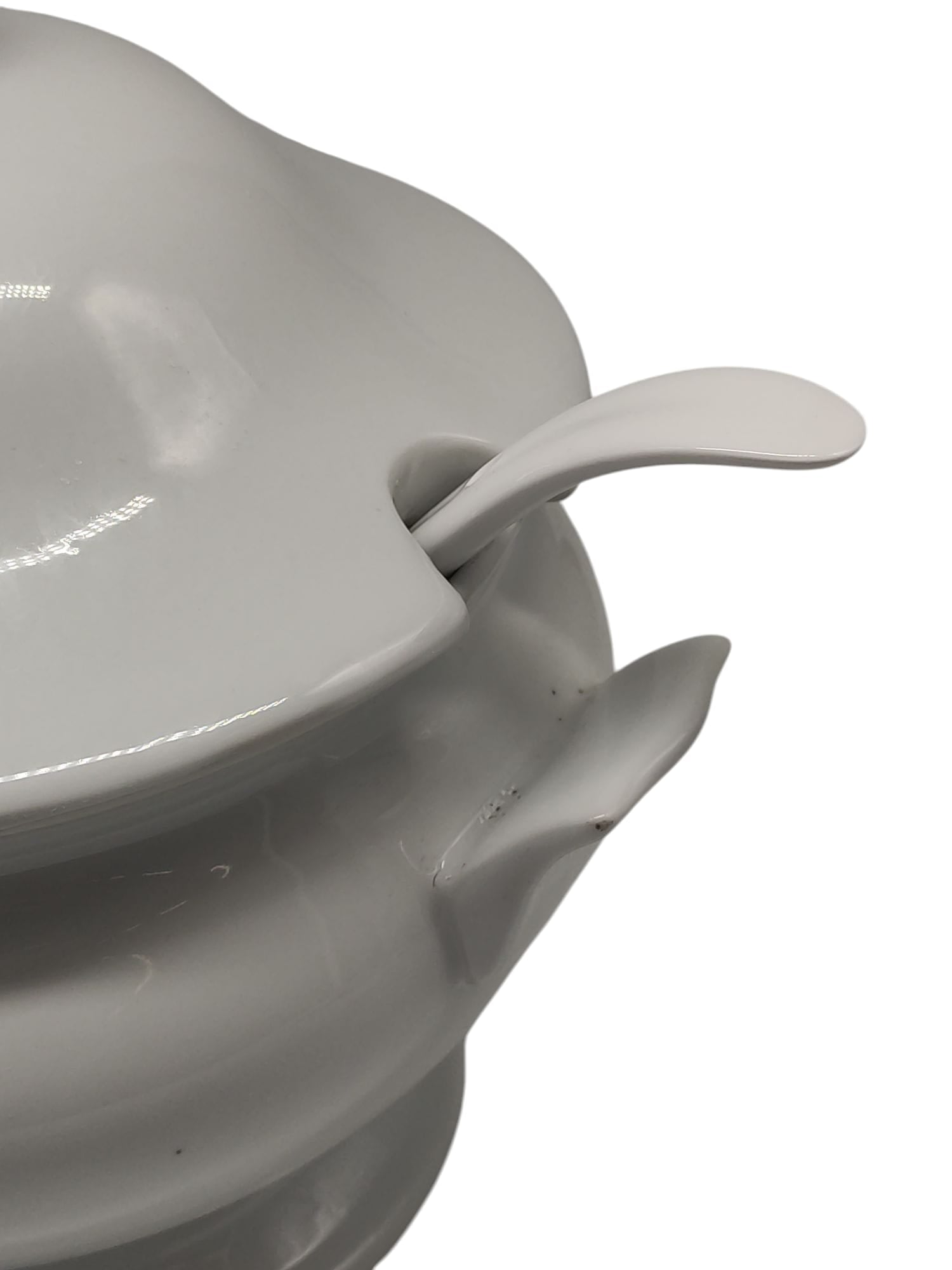 Olympia Whiteware Suppenschüssel mit Kelle 2,5L 227x250 mm