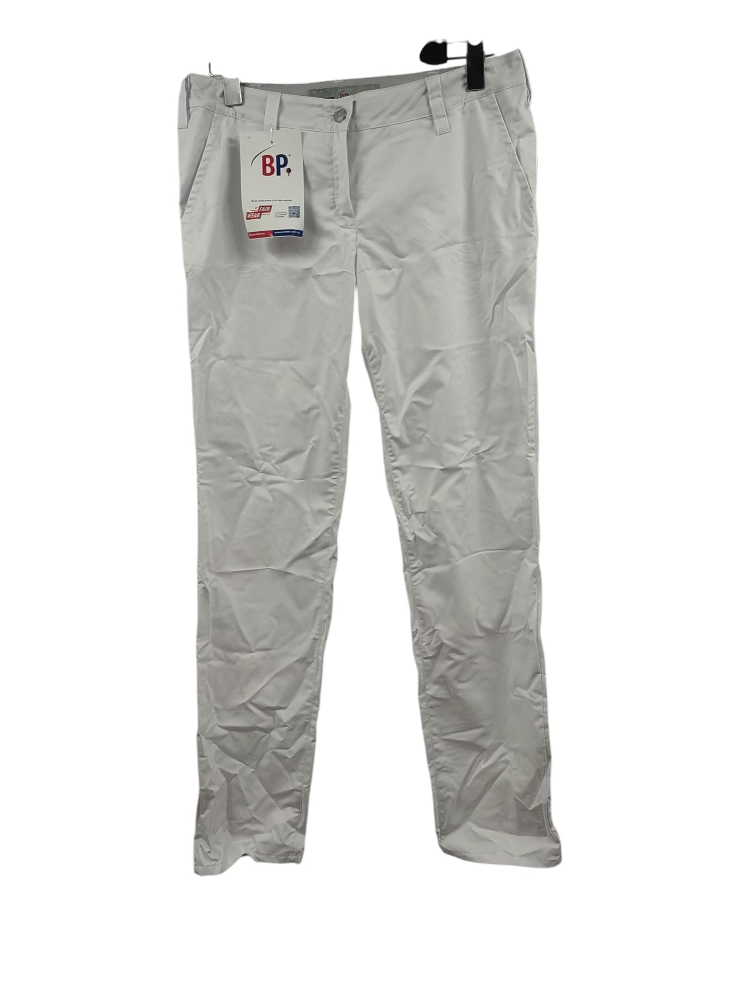 BP Elastic Fabric Trousers Women White Size 40 L Stretch