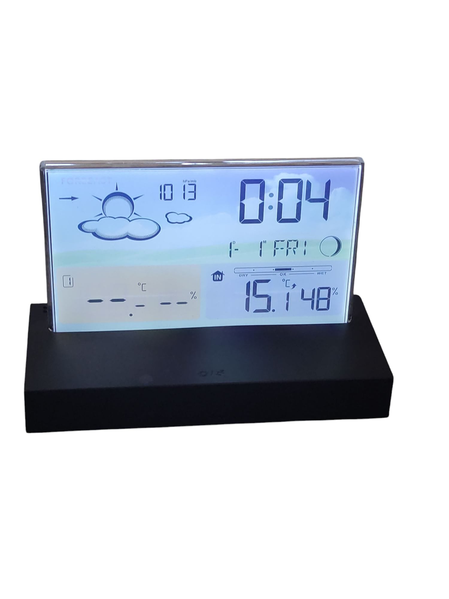 HJRUIUA Funk Wetterstation mit Wettervorhersage & Temperaturwarnung