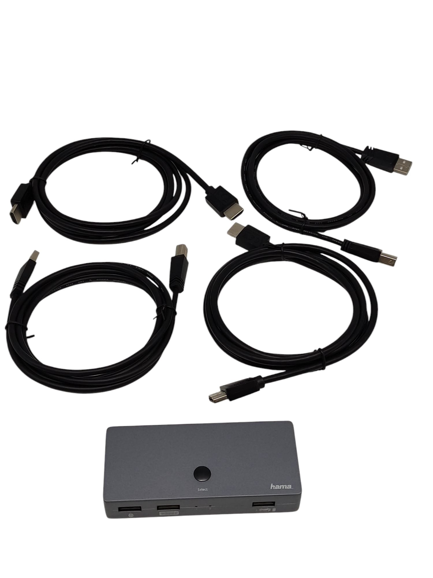 Hama KVM-Switch 2 PCs 4 Ports für Laptops MacBooks Tablets