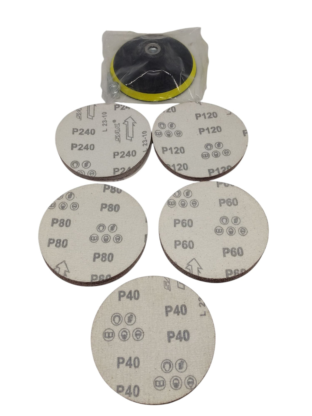 Hibisaws Schleifscheiben-Set 125 mm, 50 Stück