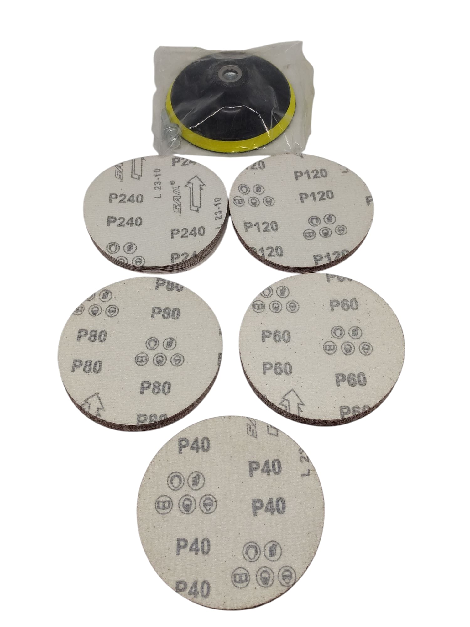 Hibisaws Schleifscheiben-Set 125 mm, 50 Stück