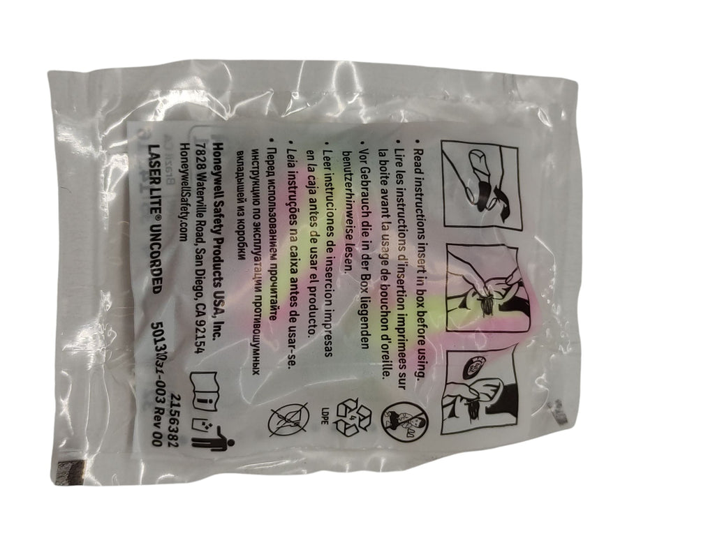 Honeywell  Laser Lite Einweg-Ohrstöpsel  ohne Kabel Gelb/Rosa 200 Pairs