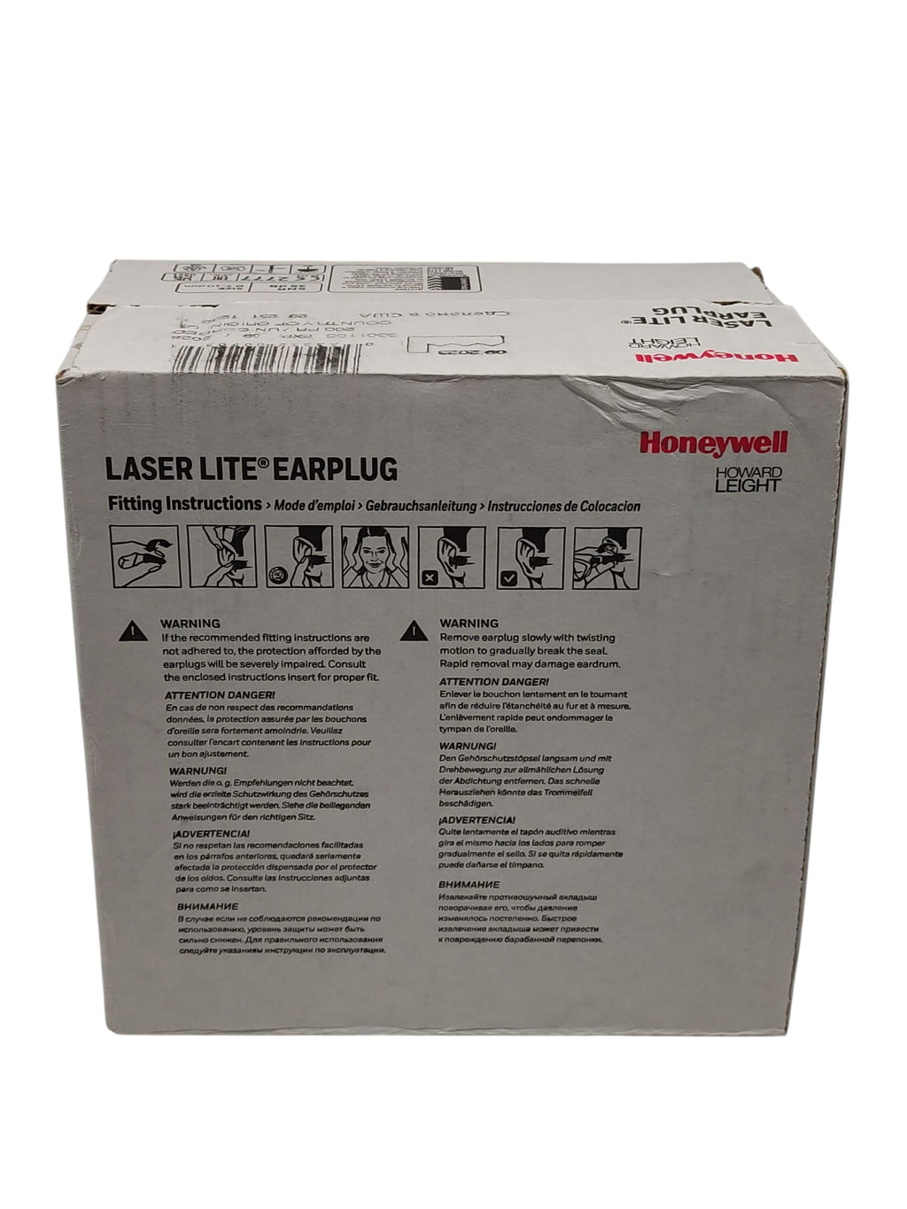 Honeywell  Laser Lite Einweg-Ohrstöpsel  ohne Kabel Gelb/Rosa 200 Pairs