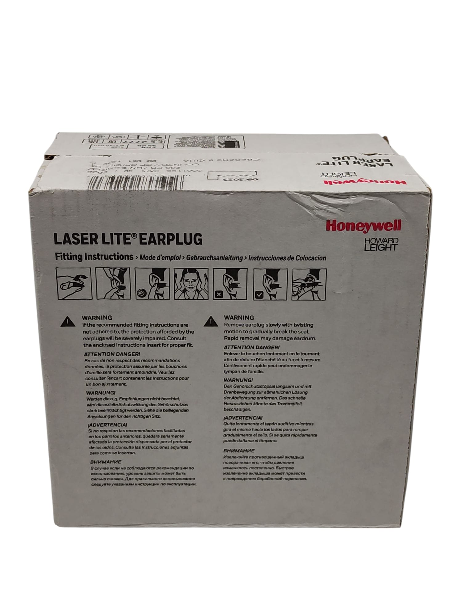 Honeywell  Laser Lite Einweg-Ohrstöpsel  ohne Kabel Gelb/Rosa 200 Pairs