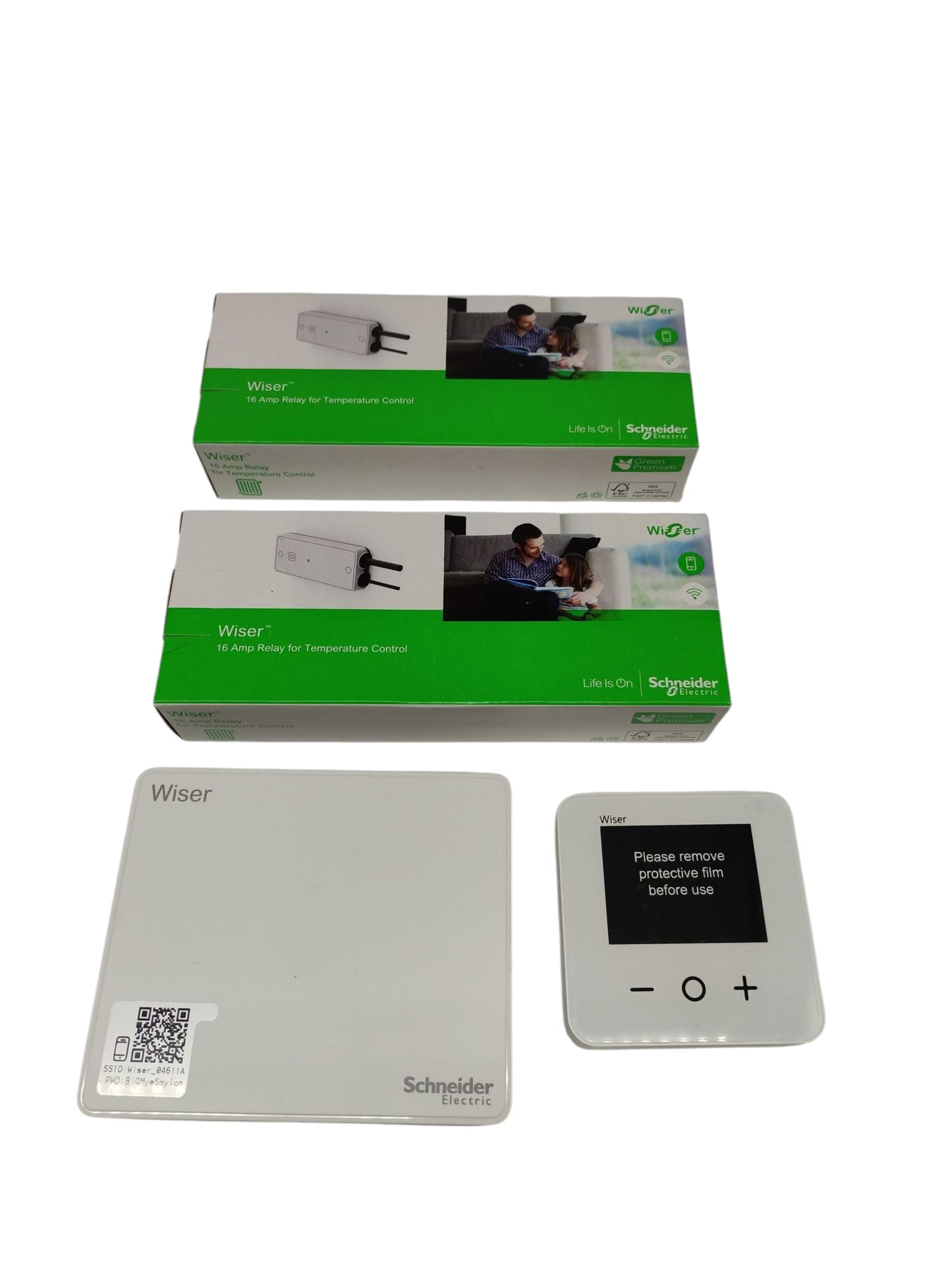 Schneider Electric Wiser Kit Thermostat für elektrische Heizkörper, weiß