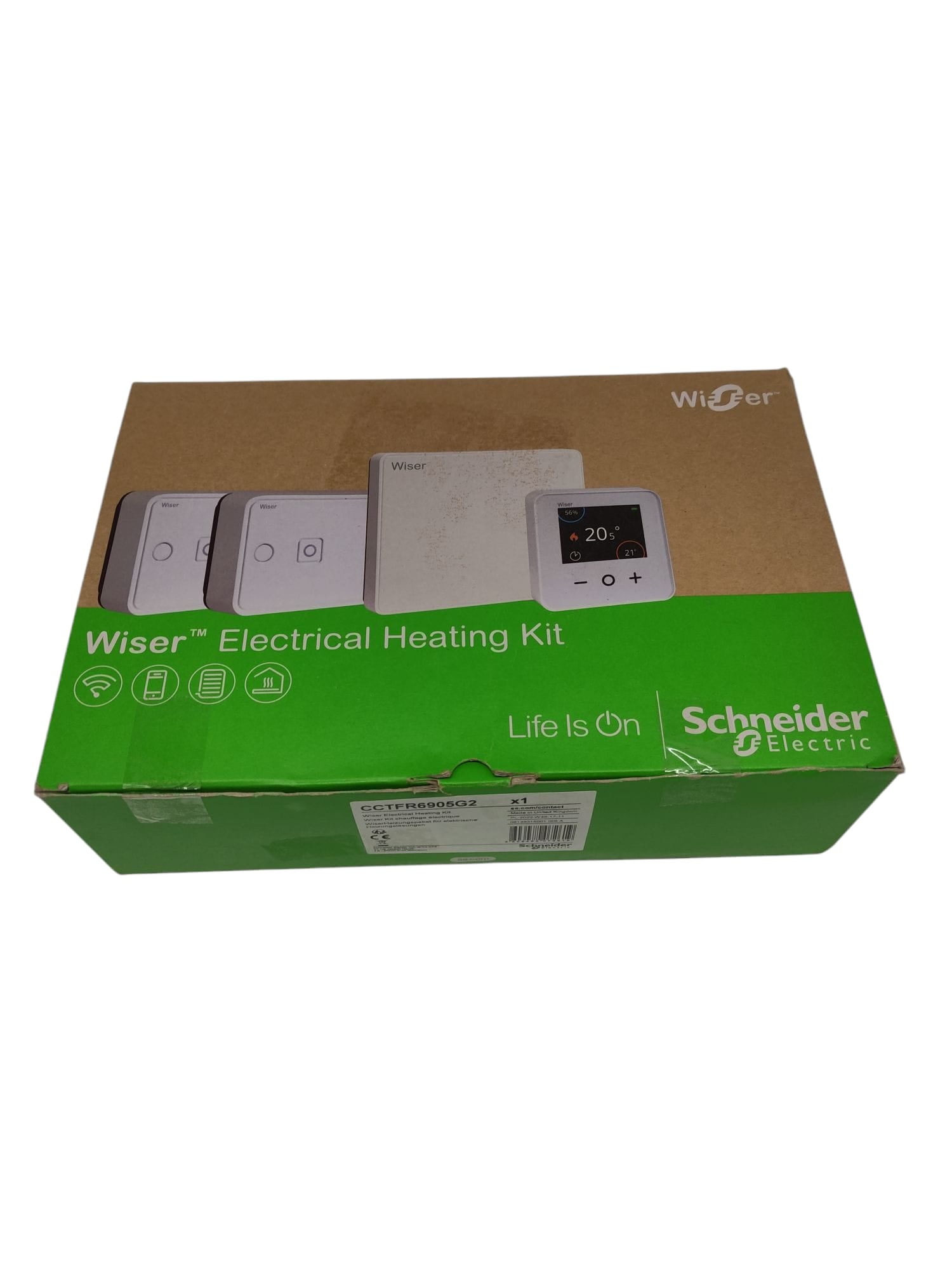 Schneider Electric Wiser Kit Thermostat für elektrische Heizkörper, weiß