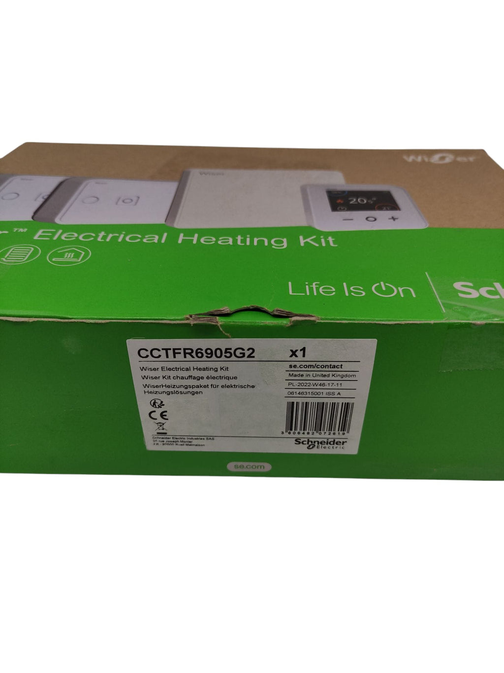 Schneider Electric Wiser Kit Thermostat für elektrische Heizkörper, weiß