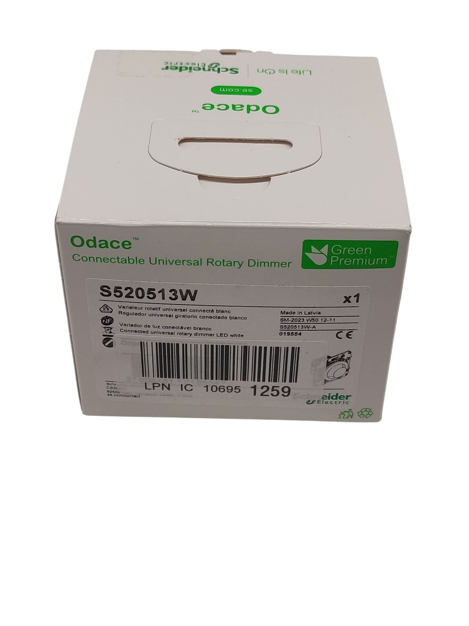 Schneider Electric S520513W Wiser Odace LED Drehdimmer Zigbee Weiß