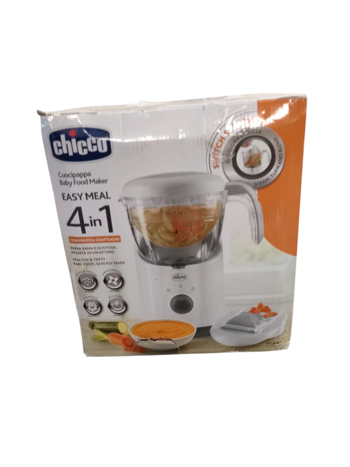Chicco Easy Meal Babynahrungszubereiter Mixer Speisenwärmer Dampfgaren