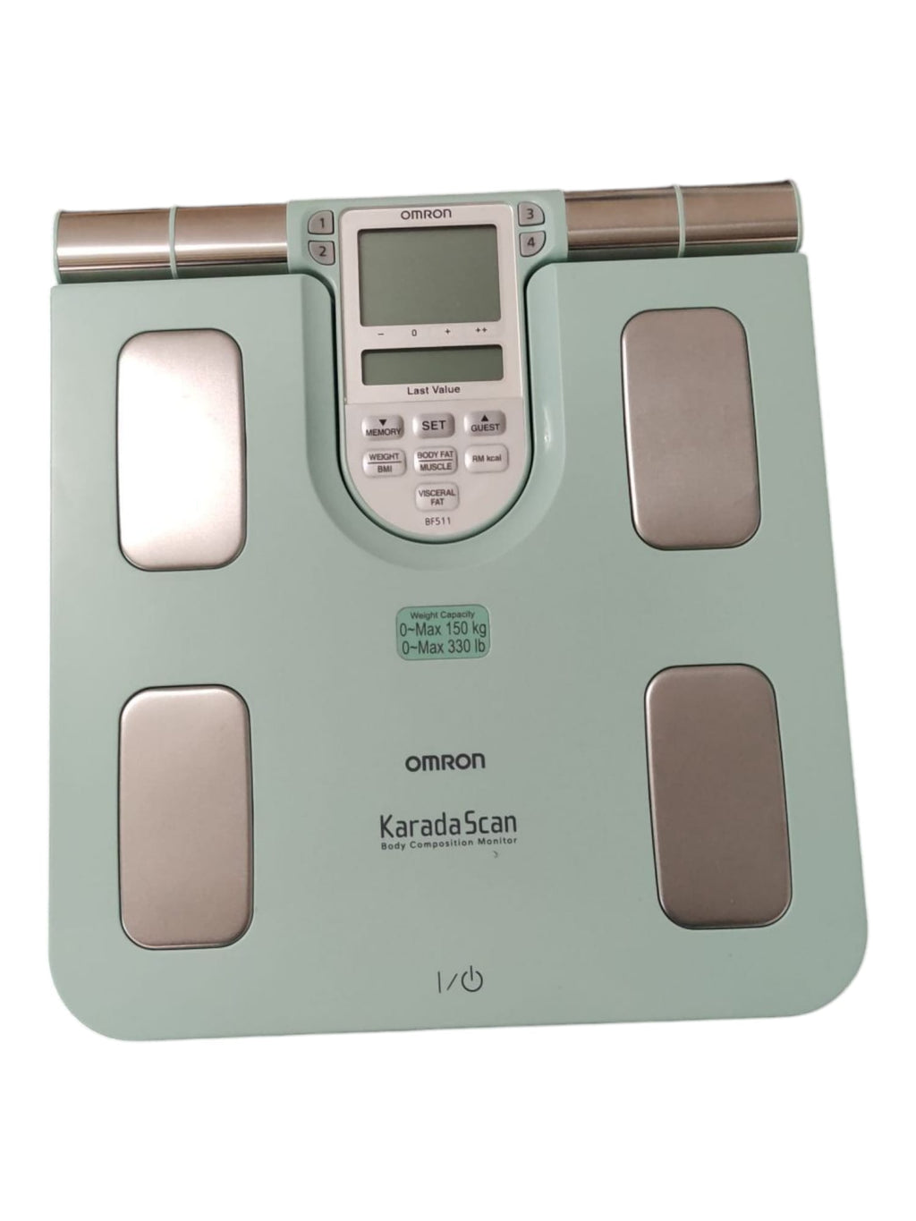 OMRON BF511 Körperanalysegerät Körperfettwaage Hand Fußsensoren