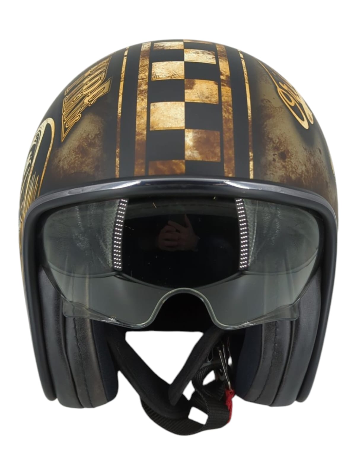 Premier Vintage Helm Op 9 BM Ockerbraun Schwarz S