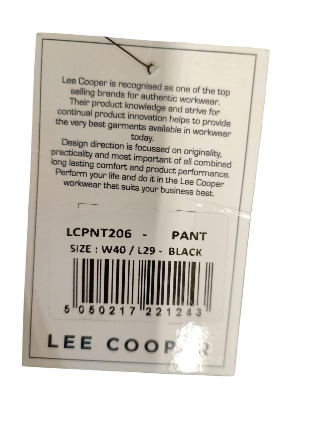 Lee Cooper LCPNT206 Arbeitshose Herren Schwarz 40W/29L Multi Pocket Cargohose