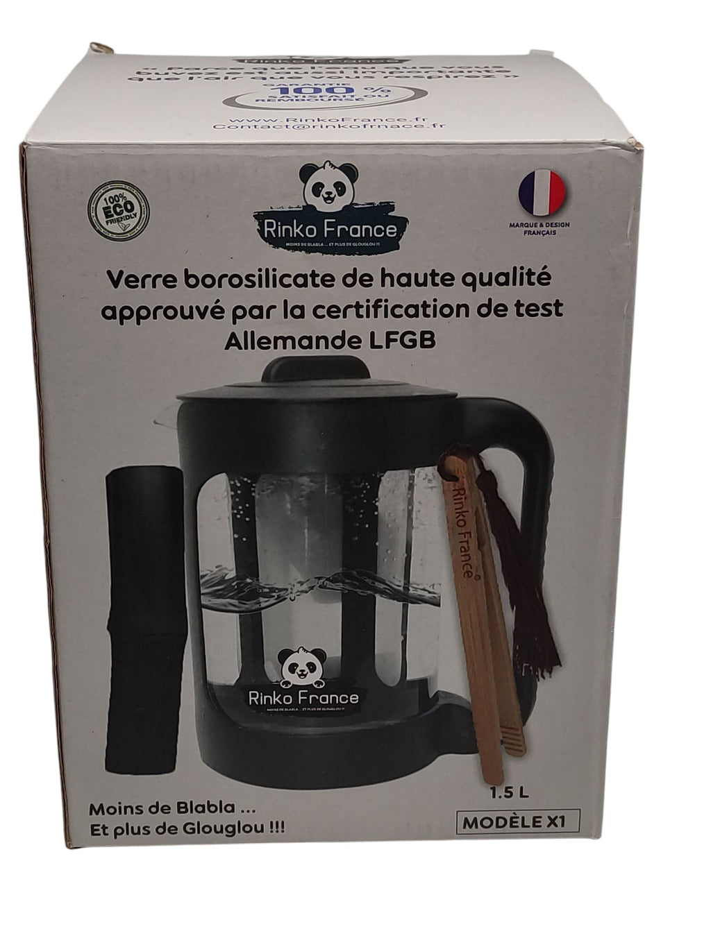 RINKO France Wasserkaraffe 1,5L EM Keramikperlen 50 Stk