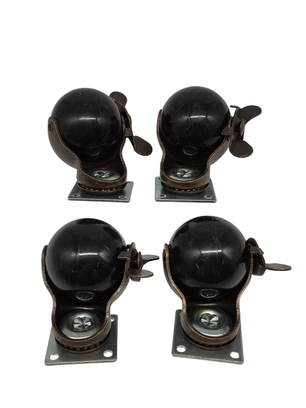 DICASAL Ball Transfer Units with Brake 50mm 4 Pieces Gold