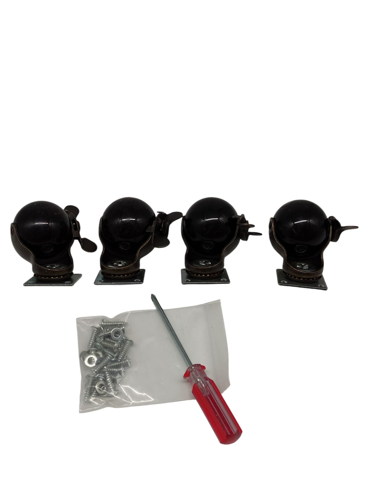 DICASAL Ball Transfer Units with Brake 50mm 4 Pieces Gold
