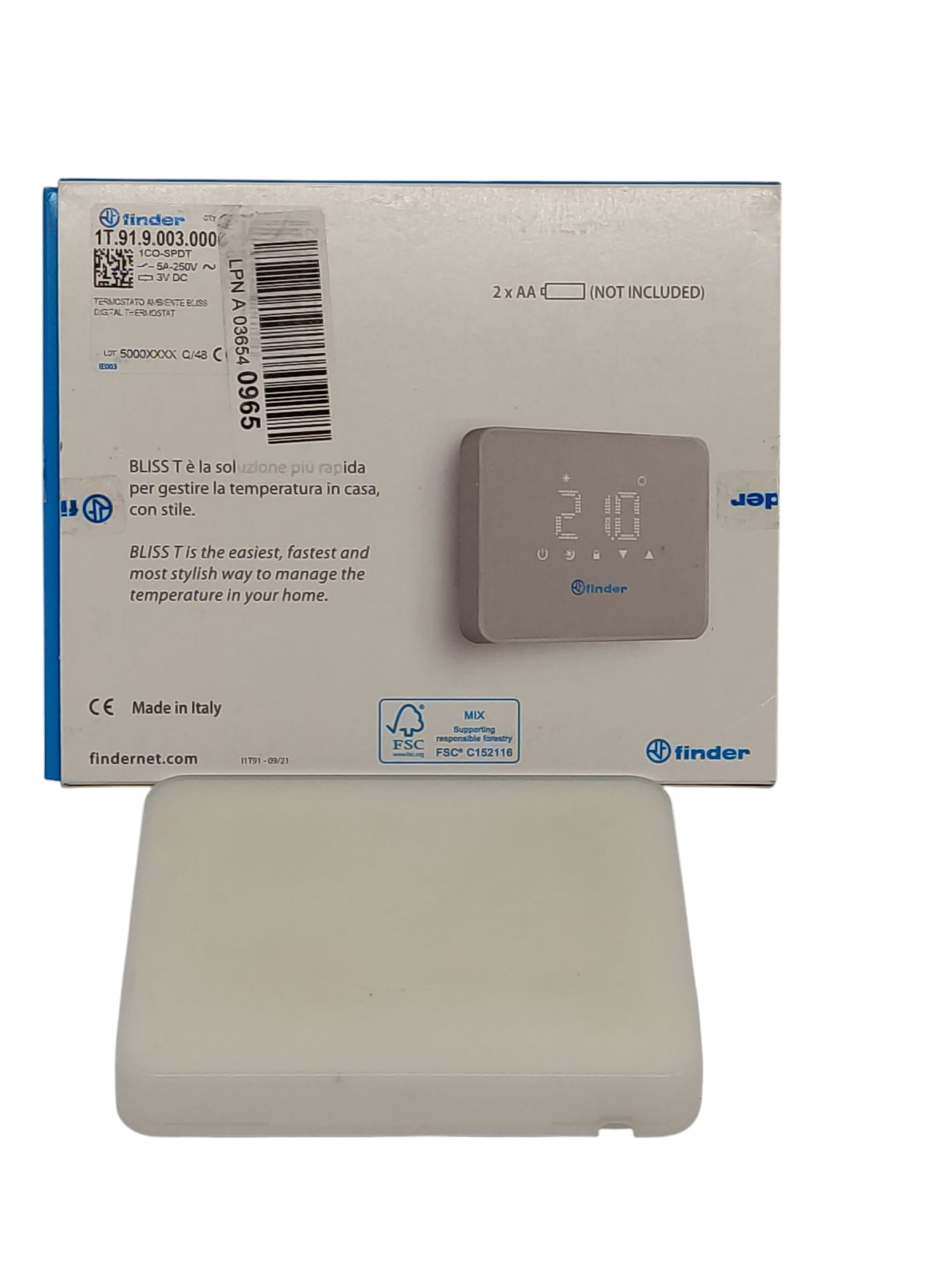 Finder Series 1T Digital Thermostat Summer Winter White