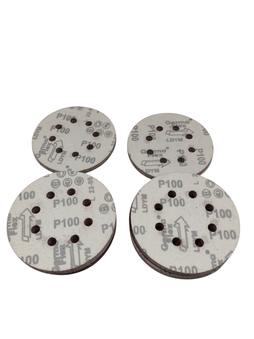 Schleifscheiben 125 mm 8 Löcher Körnung 100 Schleifpapier 100 Stück