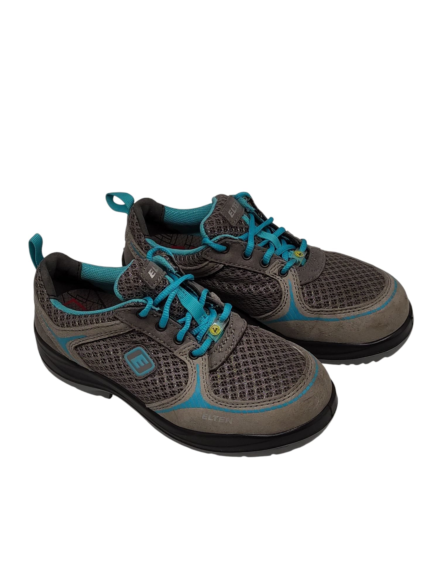 Elten Mila Aqua Low ESD S1 Damen Sicherheitsschuhe Grau/Türkis 36