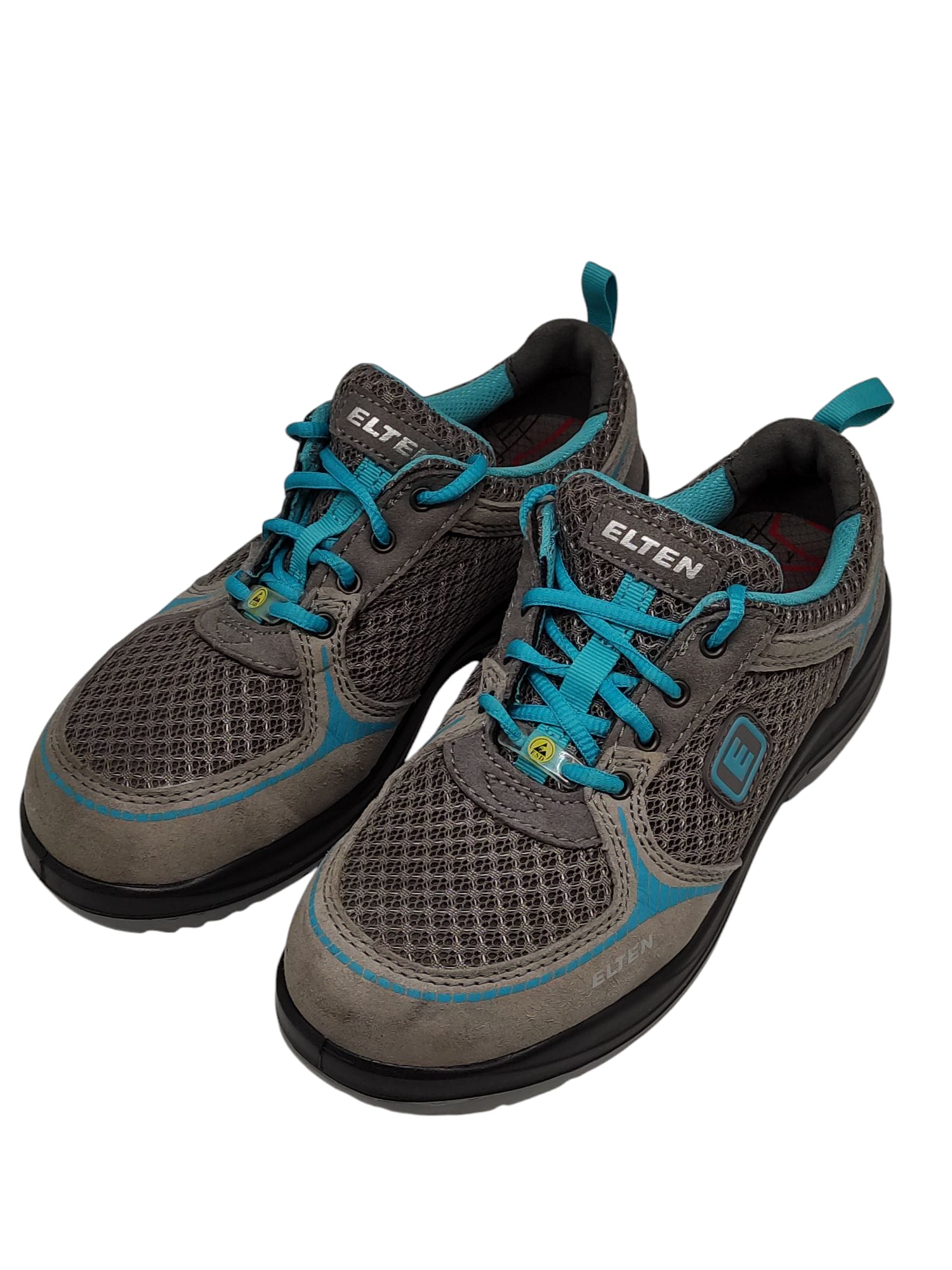 Elten Mila Aqua Low ESD S1 Damen Sicherheitsschuhe Grau/Türkis 36