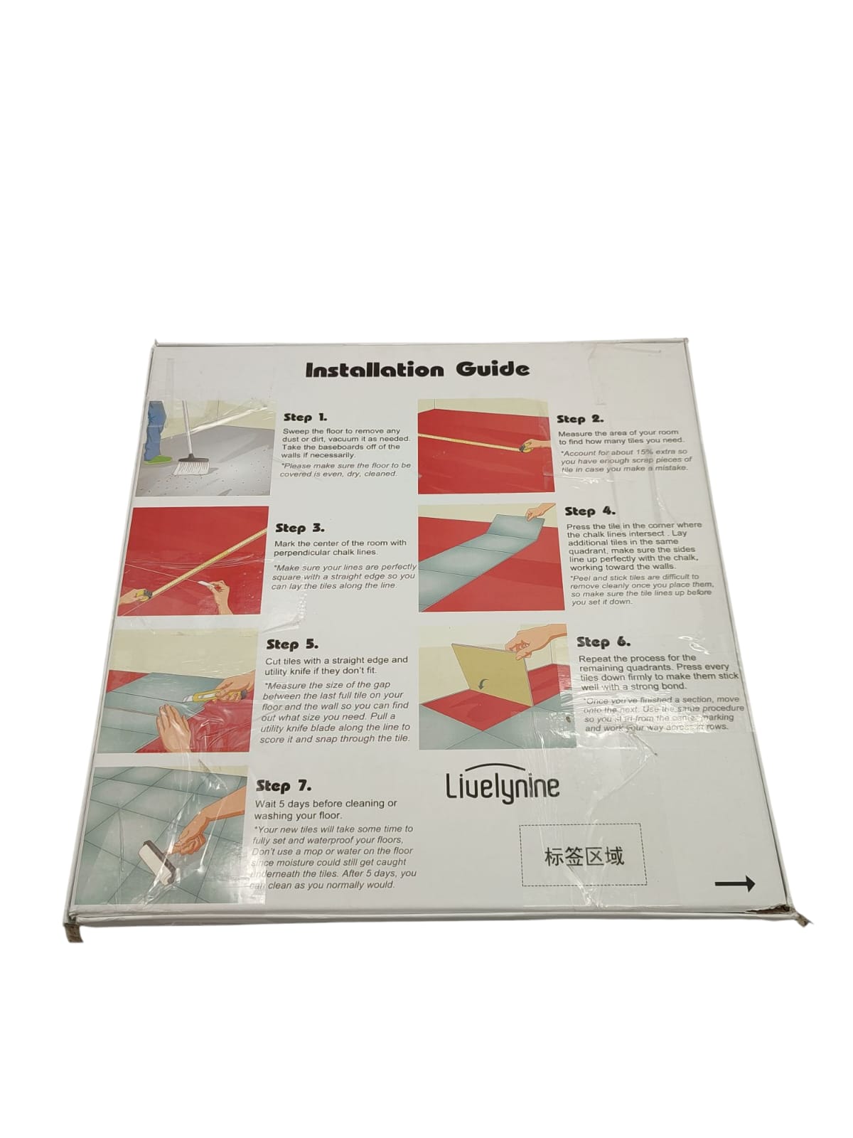 Livelynine PVC Fliesen Betonoptik selbstklebend 16 Stück