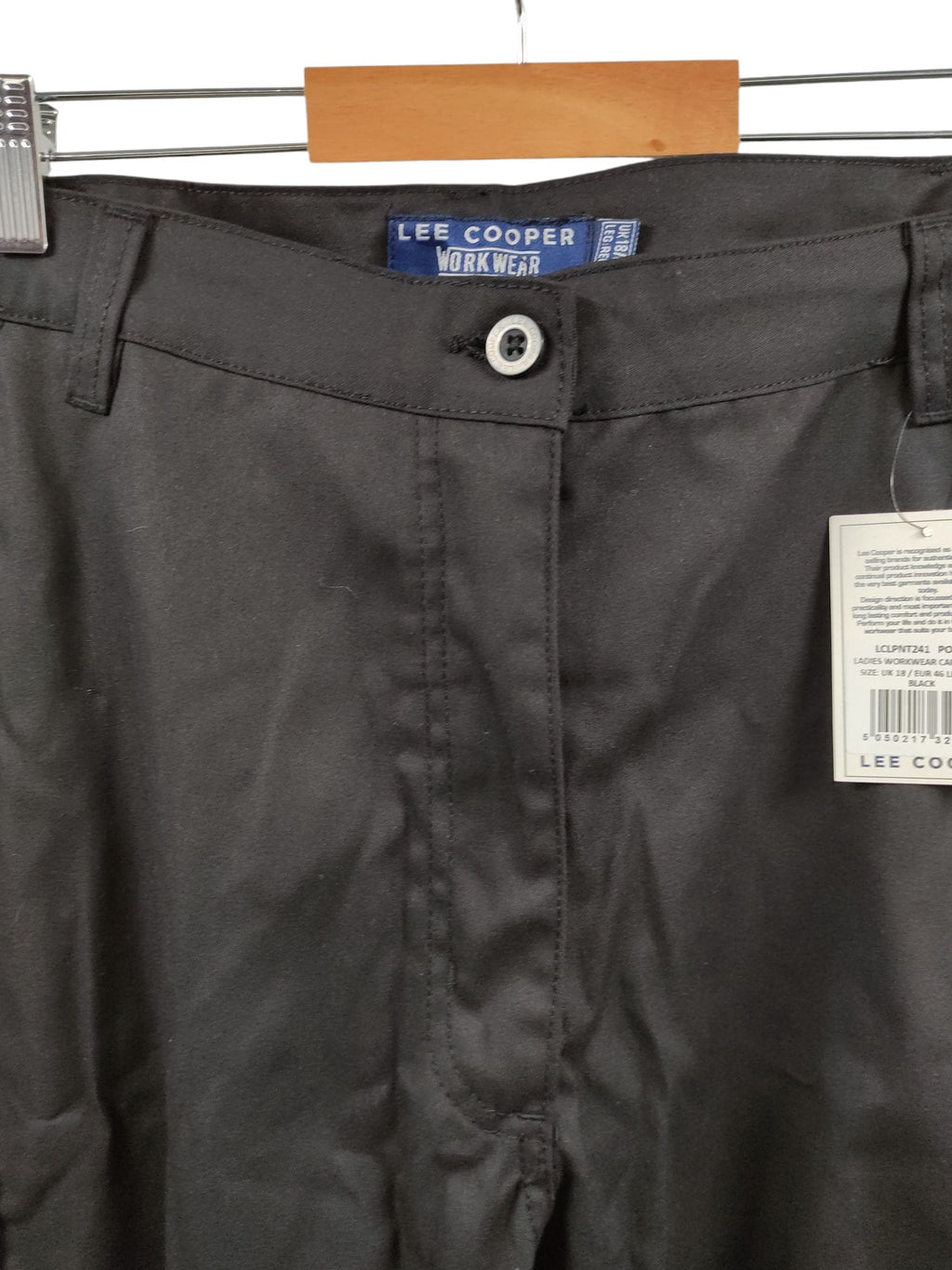 Lee Cooper Damen Cargo Hose Classic Workwear Schwarz 46W/30L