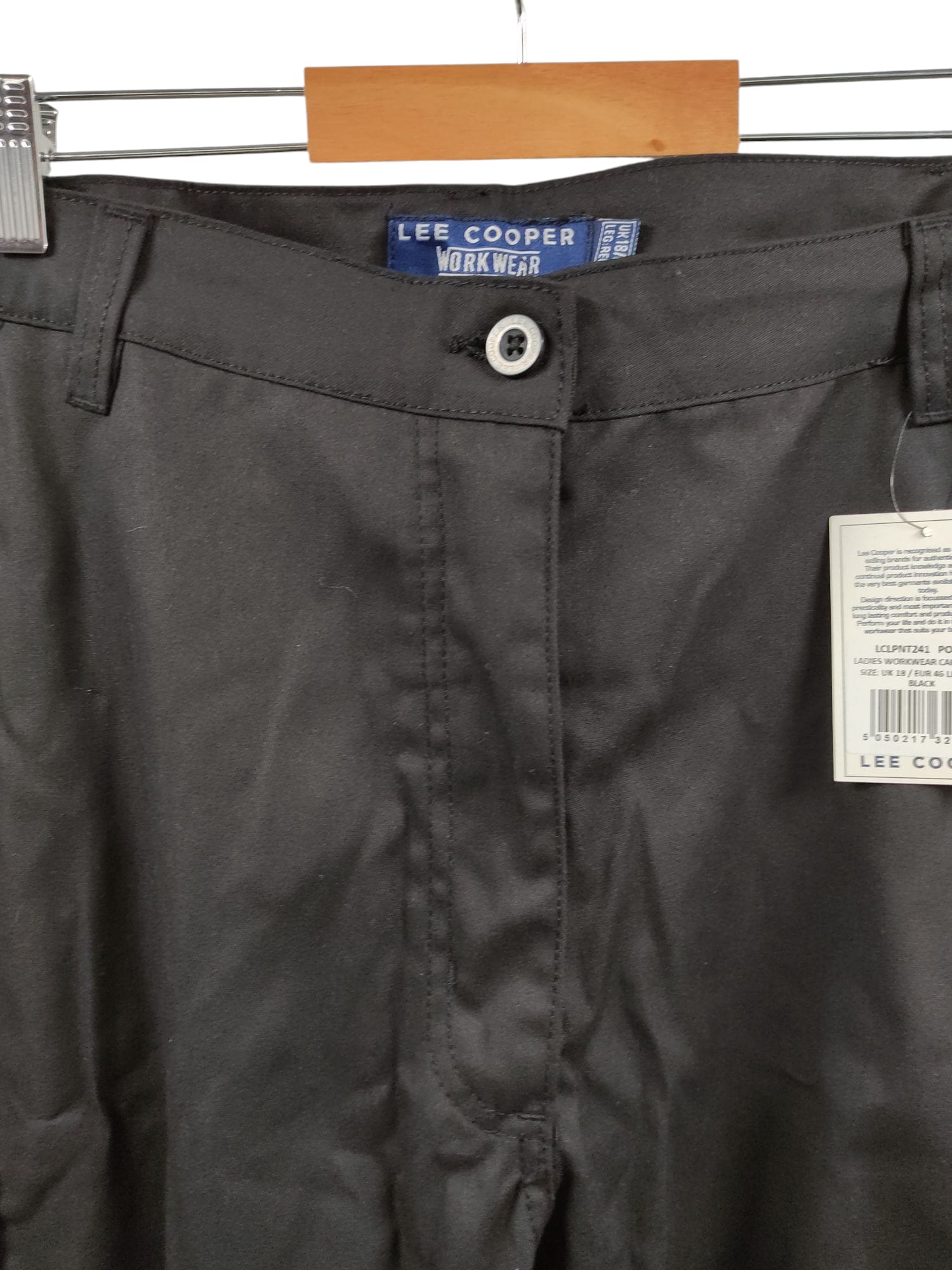 Lee Cooper Damen Cargo Hose Classic Workwear Schwarz 46W/30L