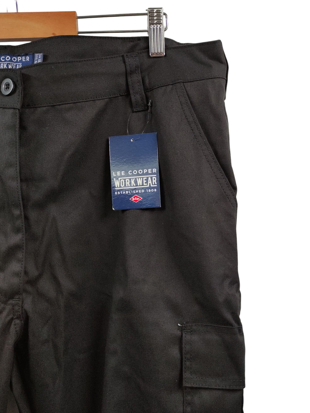 Lee Cooper Damen Cargo Hose Classic Workwear Schwarz 46W/30L