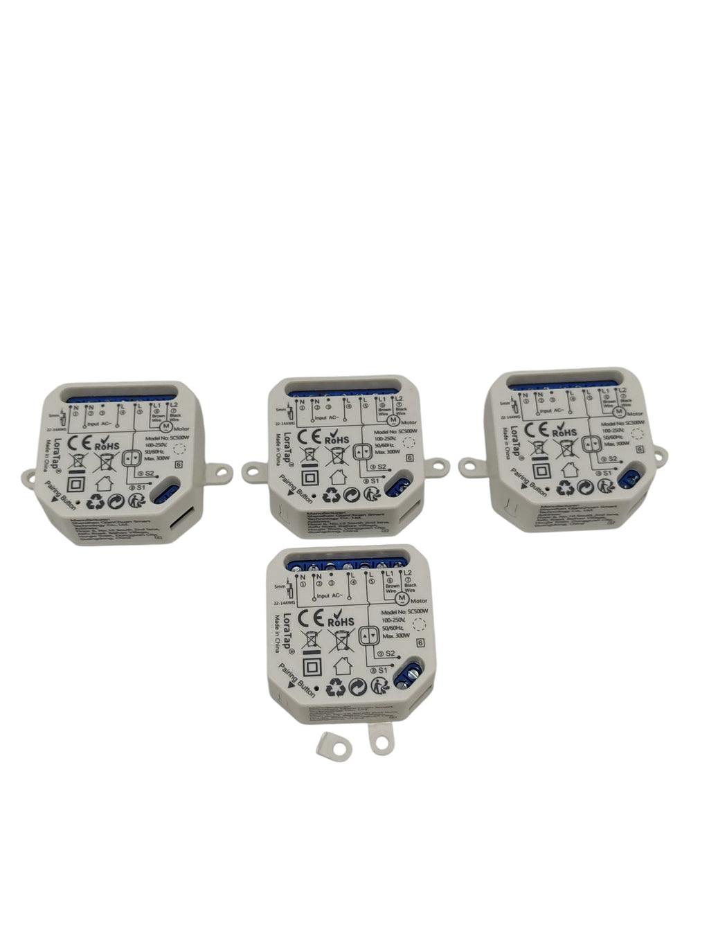 LoraTap 4er Set Jalousieschalter WLAN Vorhangschalter Smart Home Schalter