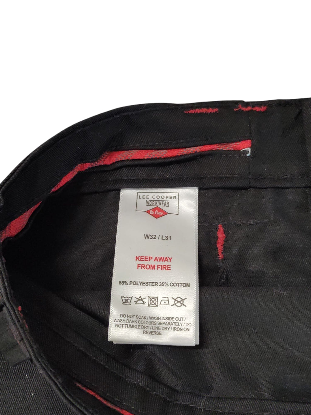 Lee Cooper Arbeits-Cargohose Herren Multi Pocket 32W/31L Schwarz