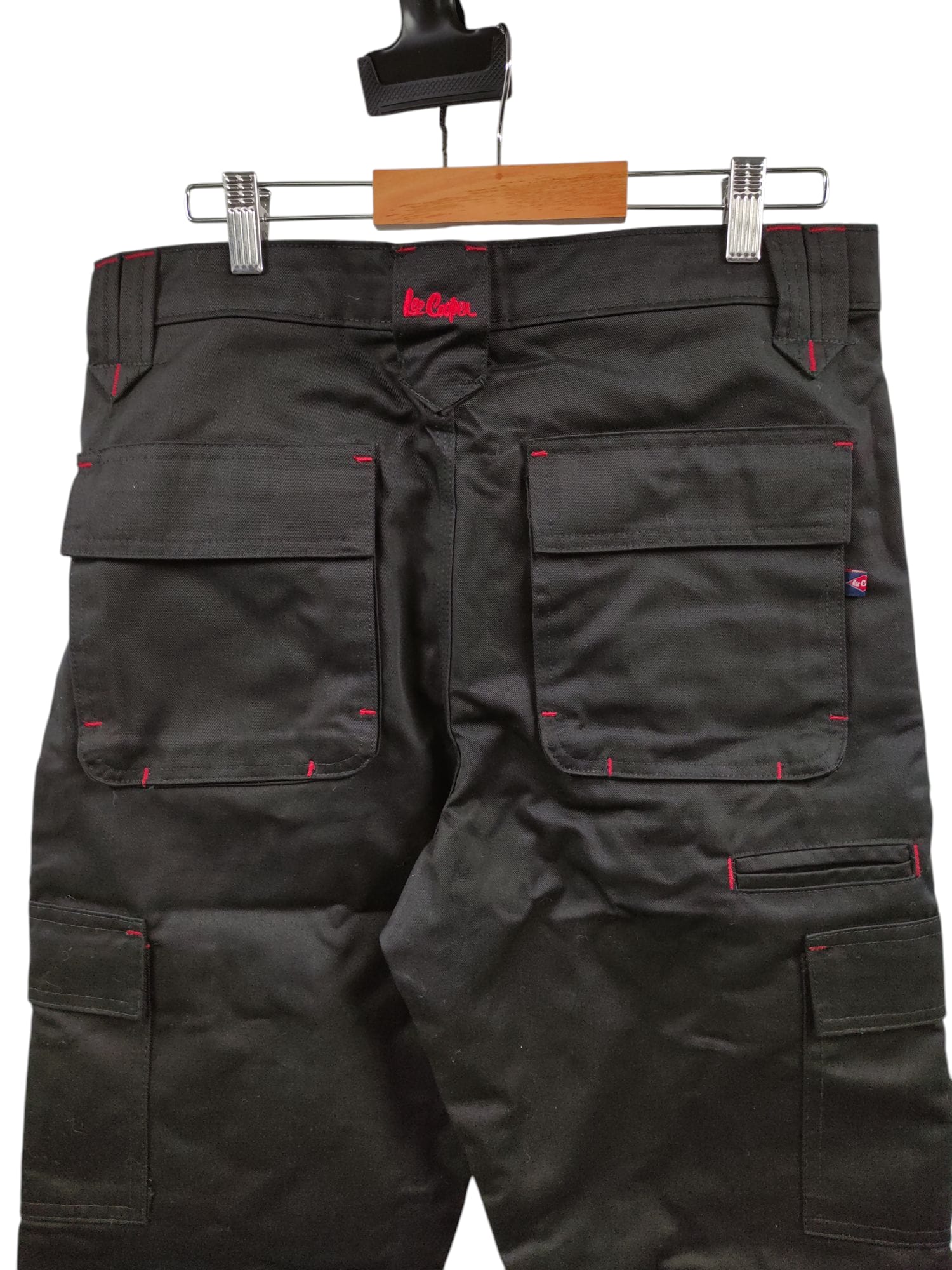 Lee Cooper Arbeits-Cargohose Herren Multi Pocket 32W/31L Schwarz