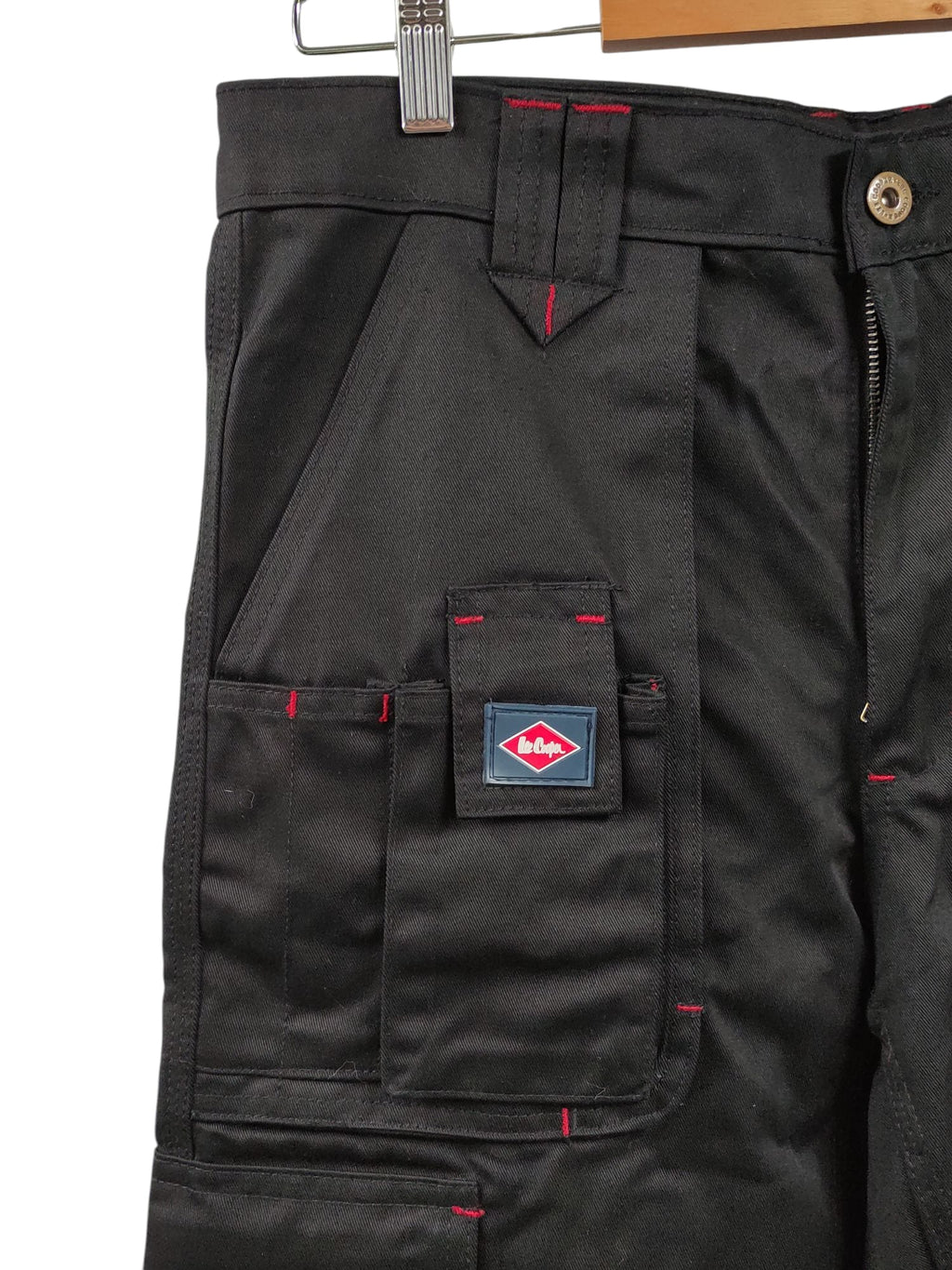 Lee Cooper Arbeits-Cargohose Herren Multi Pocket 32W/31L Schwarz