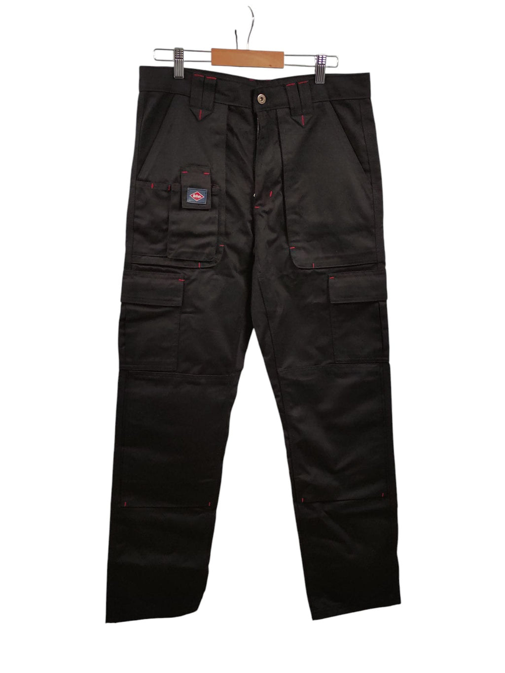 Lee Cooper Arbeits-Cargohose Herren Multi Pocket 32W/31L Schwarz