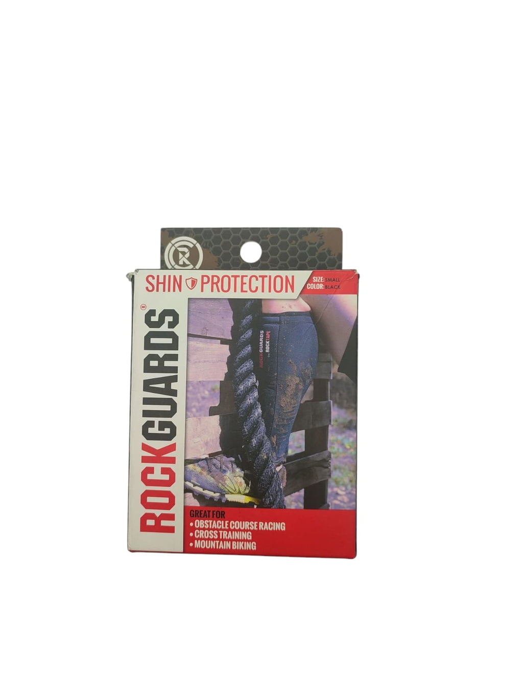 RockTape Rockguards Schienbeinpolster Gr. S Schwarz