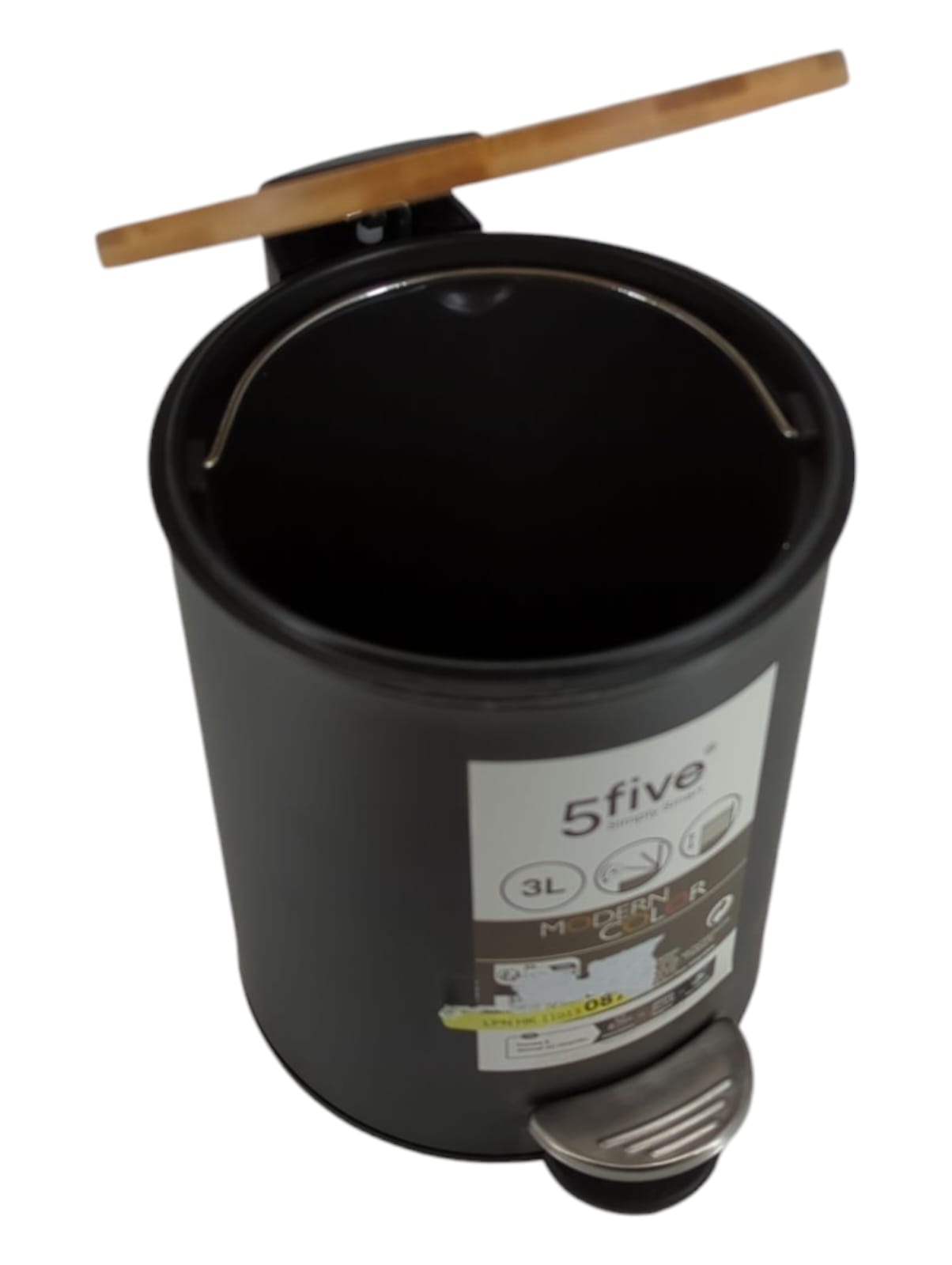 5five Modern Color Mülleimer Treteimer Soft Close 3 L Kohlegrau