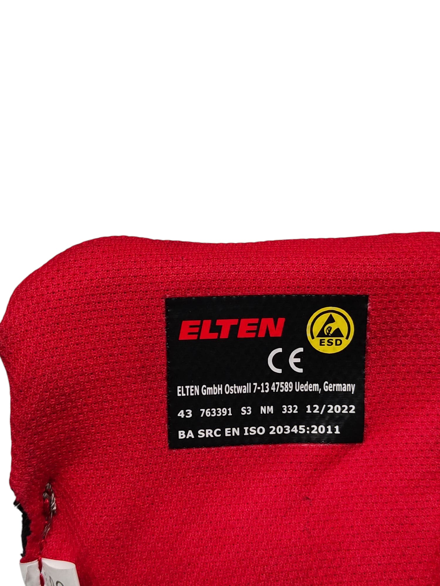 ELTEN MAVERICK Mid Sicherheitsschuhe ESD S3 schwarz-rot 43