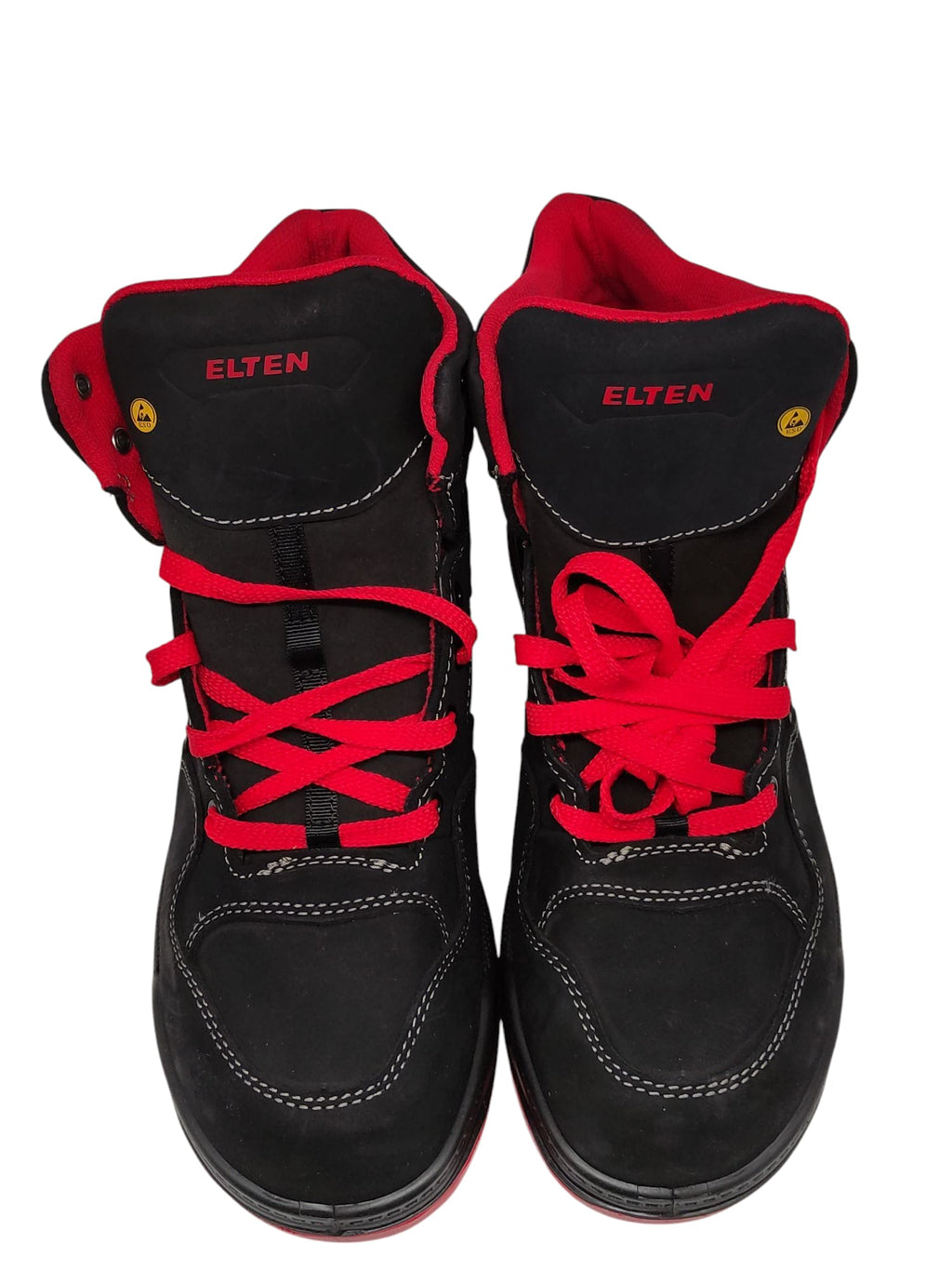 ELTEN MAVERICK Mid Sicherheitsschuhe ESD S3 schwarz-rot 43