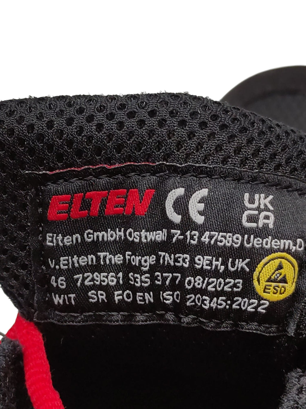 ELTEN Maddox Low ESD S3 Sicherheitsschuhe schwarz rot 46