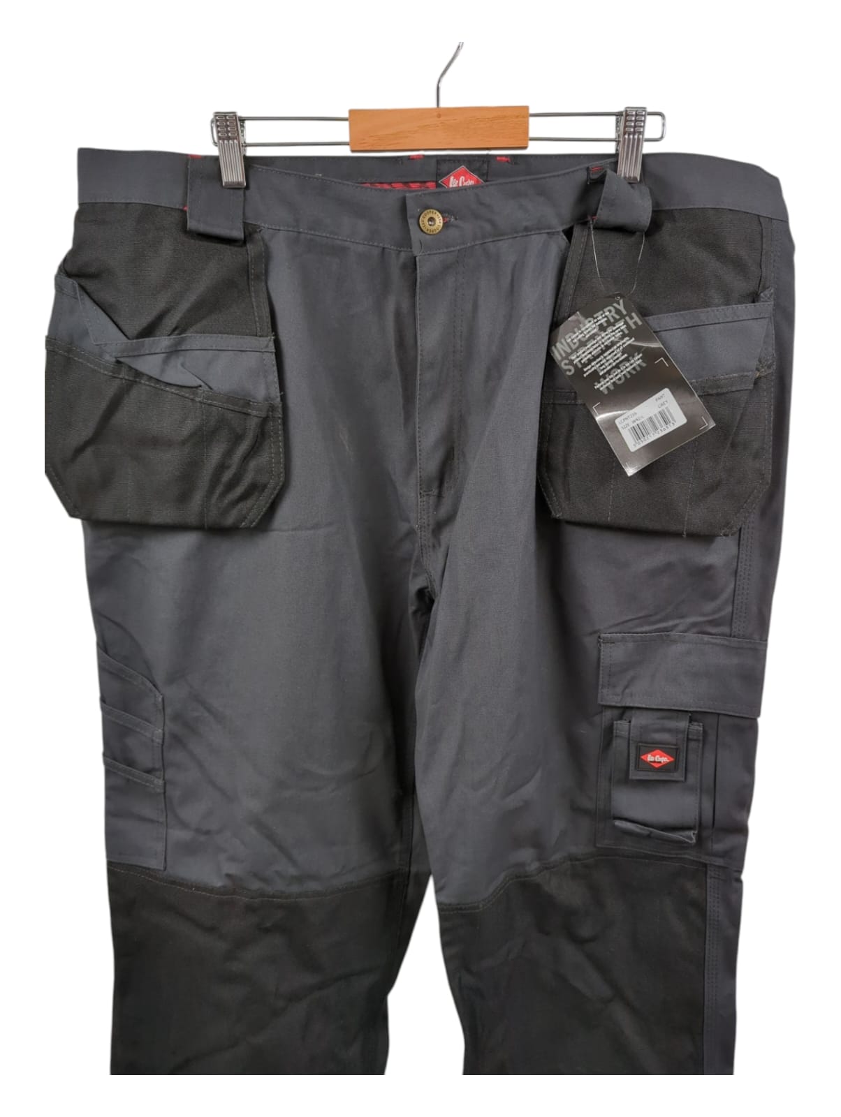 Lee Cooper Arbeitshose Herren grau schwarz weite Beine Größe 42