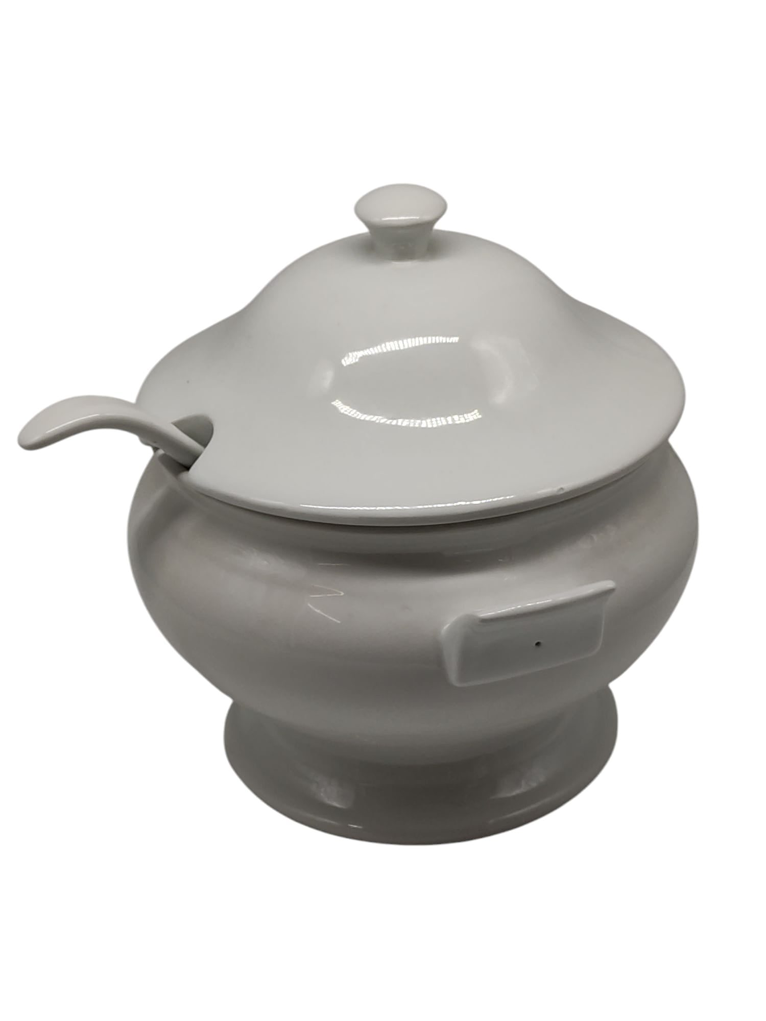 Olympia Whiteware Suppenschüssel mit Suppenkelle 2,5 L