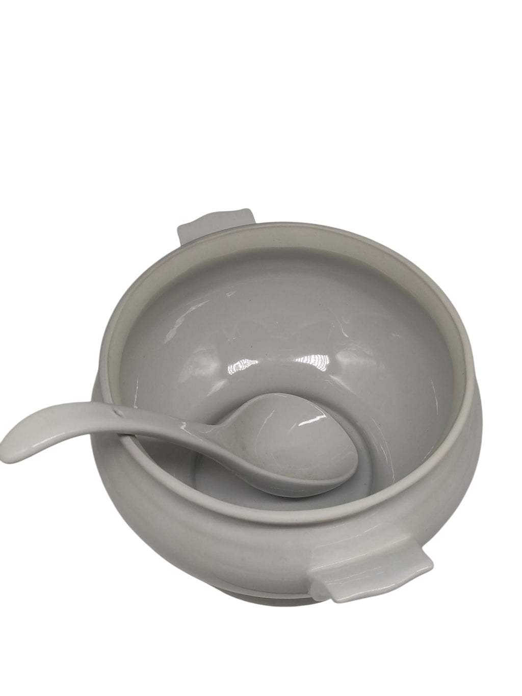 Olympia Whiteware Suppenschüssel mit Suppenkelle 2,5 L