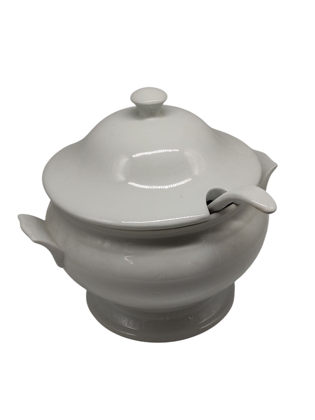 Olympia Whiteware Suppenschüssel mit Suppenkelle 2,5 L