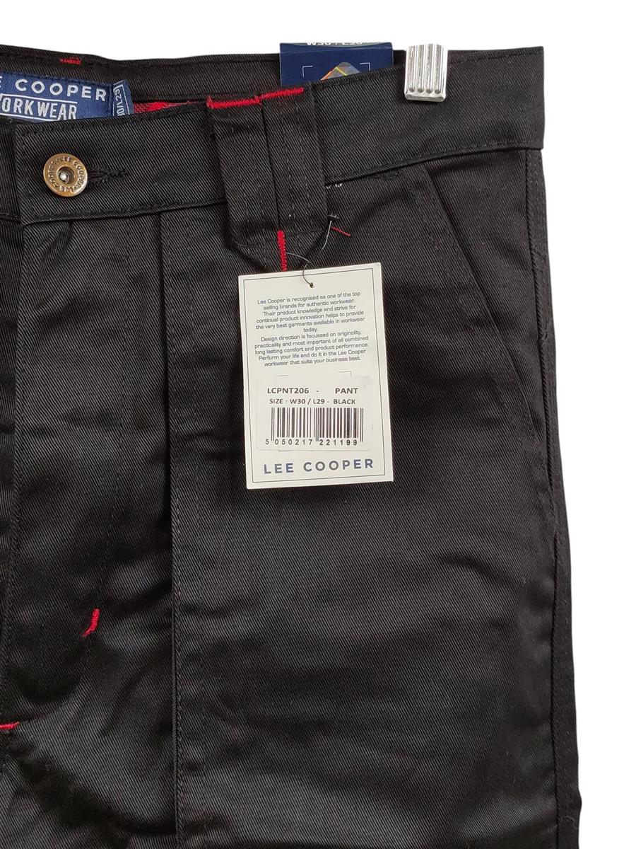Lee Cooper Arbeitshose Herren Multi Pocket 30W/29L Schwarz
