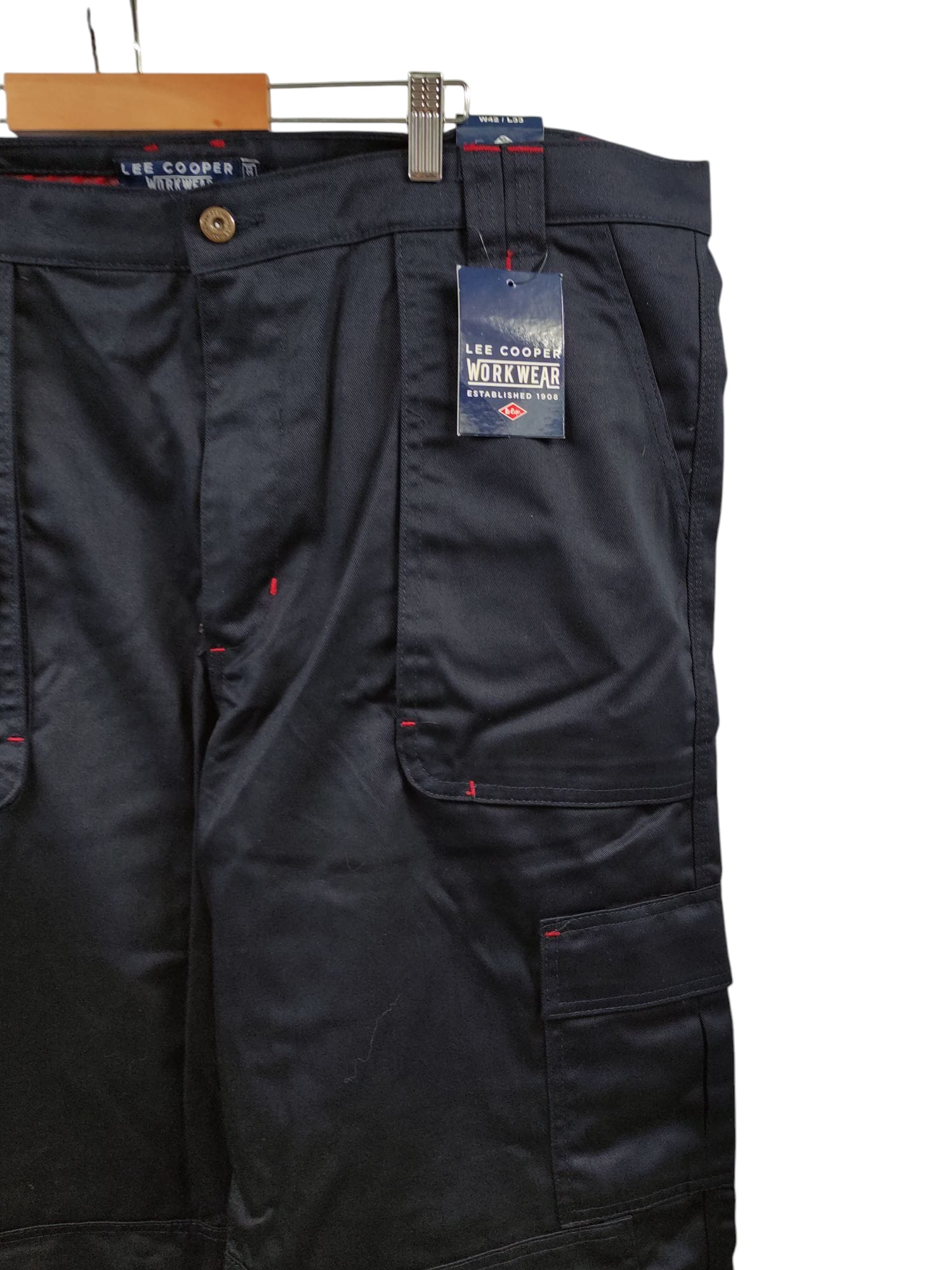 Lee Cooper Men's Multi Pocket Work Trousers 42W/33L Dark Blue