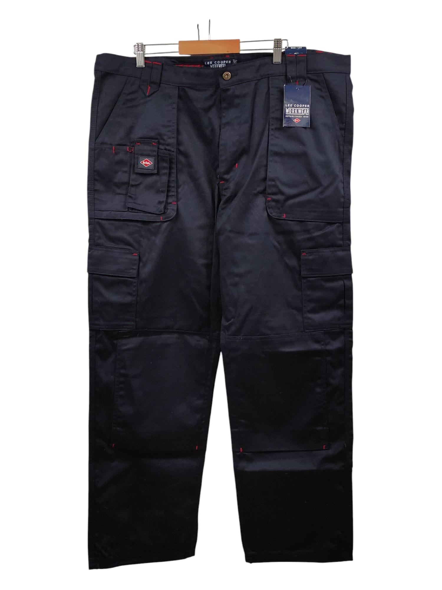 Lee Cooper Men's Multi Pocket Work Trousers 42W/33L Dark Blue