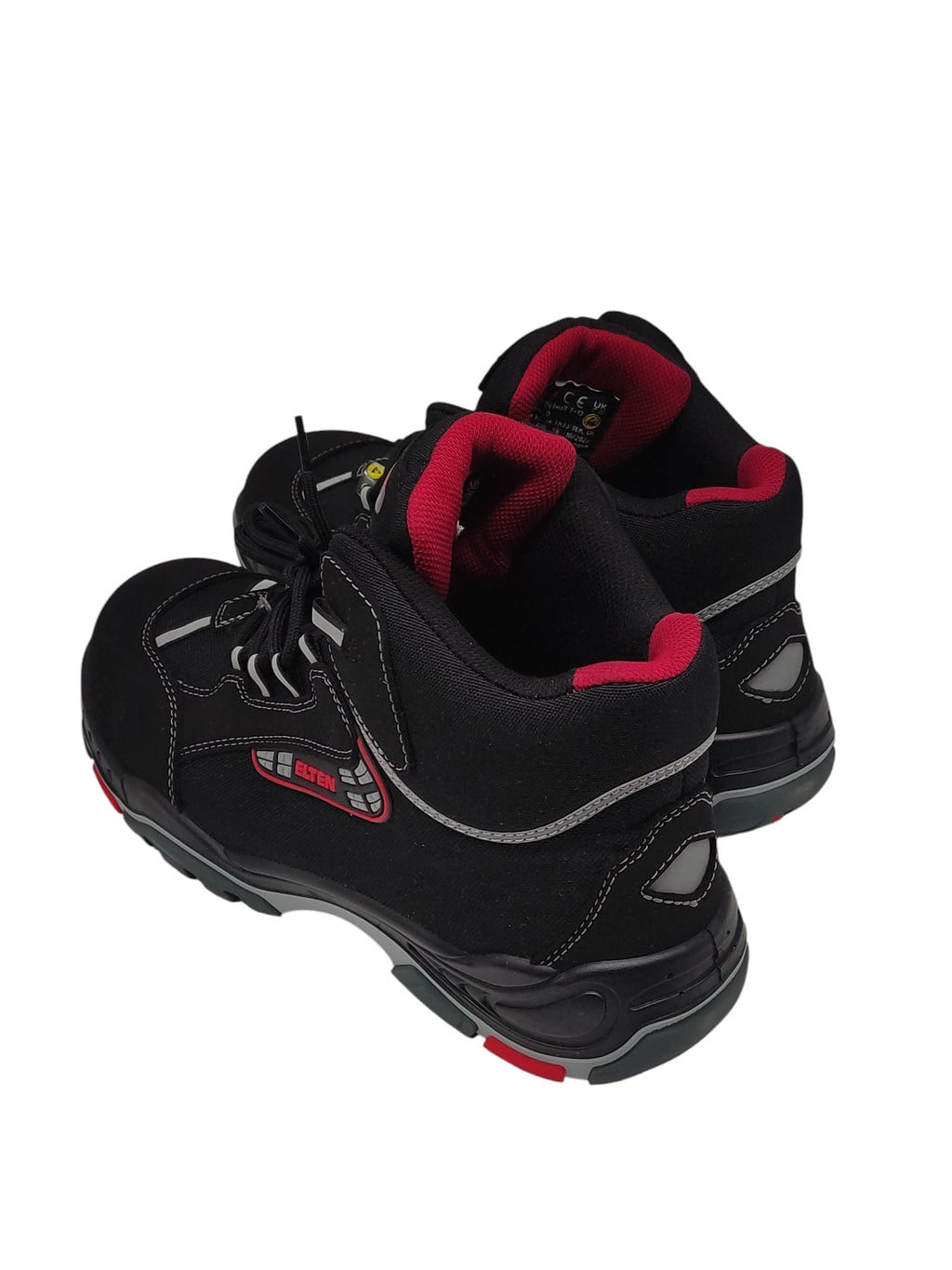 ELTEN Sicherheitsschuhe SANDER ESD S3 Herren Schwarz Rot Größe 45